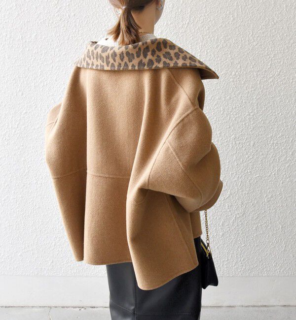 SHIPS any「【WEB限定】SHIPS any: リバー スタンドカラー ポンチョ ショート コート」|その他|