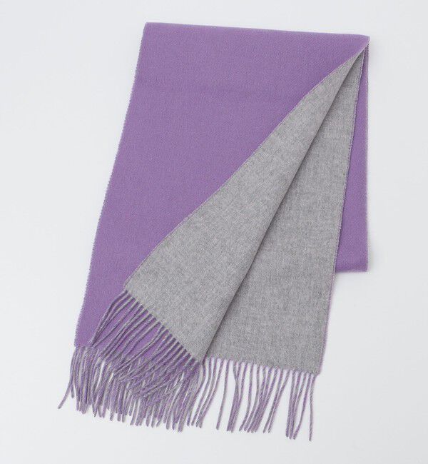 SHIPS「SHIPS: ソリッド カシミヤ ダブルフェイス マフラー」|ストール|