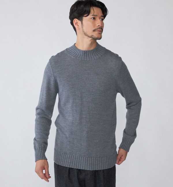 SHIPS「【SHIPS別注】PIACENZA: ウール ミドルゲージ モックネック ニット」|ニット・セーター|