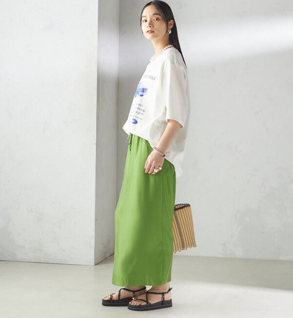 SHIPS for women「〈手洗い可能〉キュプラ混 ツイル ドロスト スカート」|スカート|