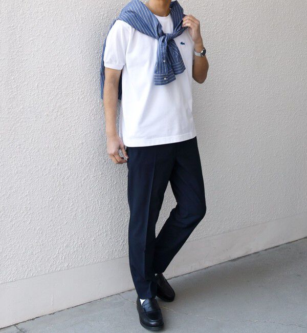 SHIPS any「【SHIPS any別注】LACOSTE: ワンポイント ロゴ ピケ クルーネック Tシャツ 25SS◇」|Tシャツ・カットソー|