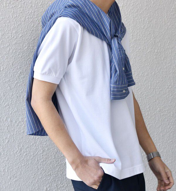 SHIPS any「【SHIPS any別注】LACOSTE: ワンポイント ロゴ ピケ クルーネック Tシャツ 25SS◇」|Tシャツ・カットソー|