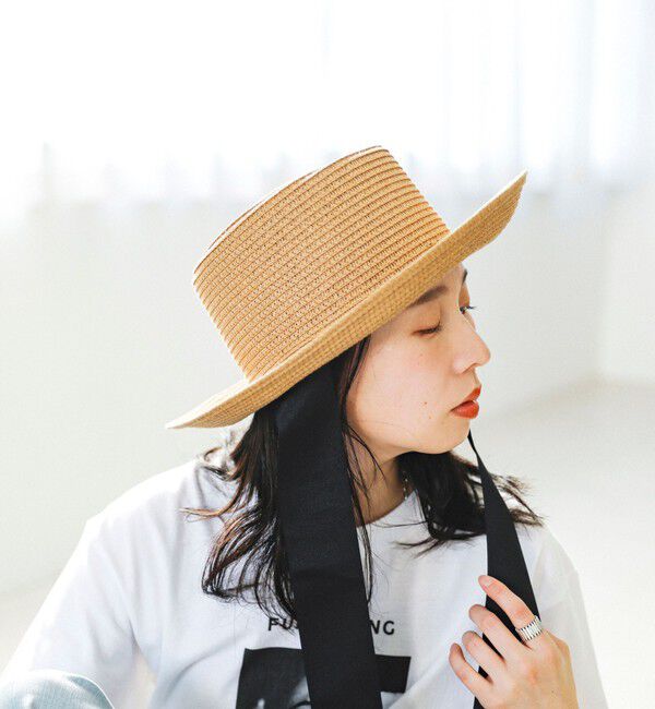 quaranciel「quaranciel: リボン付き ペーパー ハット」|ハット|