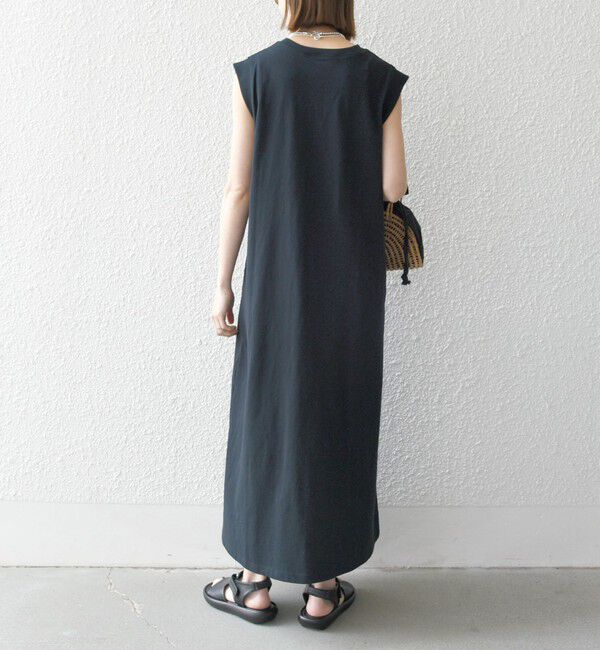 SHIPS any「SHIPS any:〈洗濯機可能〉USAコットン ヘンリーネック Aライン ワンピース」|ワンピース|