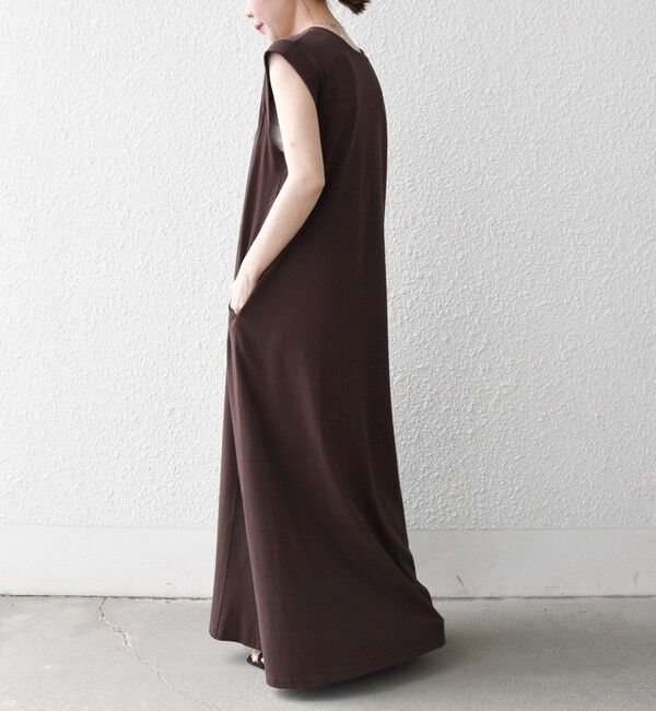 SHIPS any「SHIPS any:〈洗濯機可能〉USAコットン ヘンリーネック Aライン ワンピース」|ワンピース|