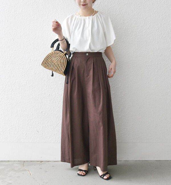 SHIPS any「SHIPS any:〈UVカット/接触冷感/吸水速乾/洗濯機可能〉USAコットン フレア TEE」|Tシャツ・カットソー|