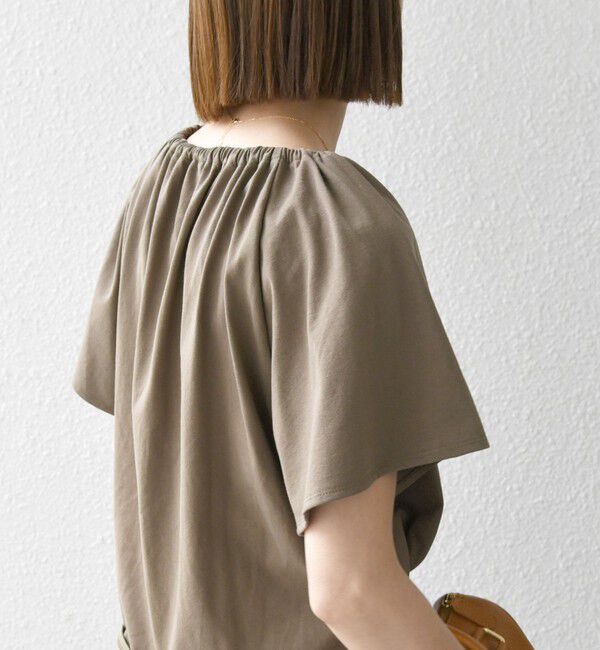 SHIPS any「SHIPS any:〈UVカット/接触冷感/吸水速乾/洗濯機可能〉USAコットン フレア TEE」|Tシャツ・カットソー|