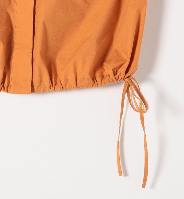 SHIPS any「SHIPS any:〈洗濯機可能〉ポプリン フレンチスリーブ ポケット ドロスト シャツ」|シャツ・ブラウス|