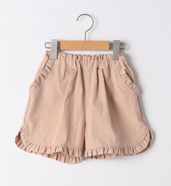 SHIPS KIDS「SHIPS KIDS:140～150cm /〈吸水速乾〉フリル ショート パンツ」|その他|ピンクベージュ