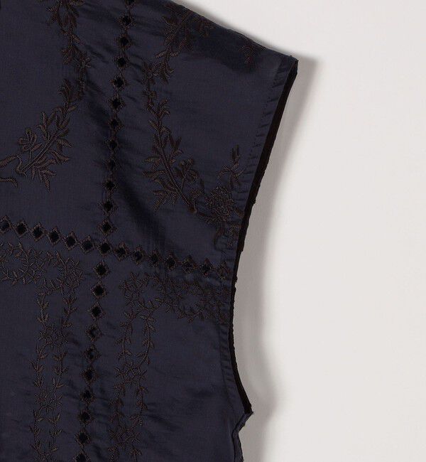 SHIPS any「《一部追加予約》SHIPS any:〈手洗い可能〉エンブロイダリー レース シアー フレンチスリーブ シャツ」|シャツ・ブラウス|