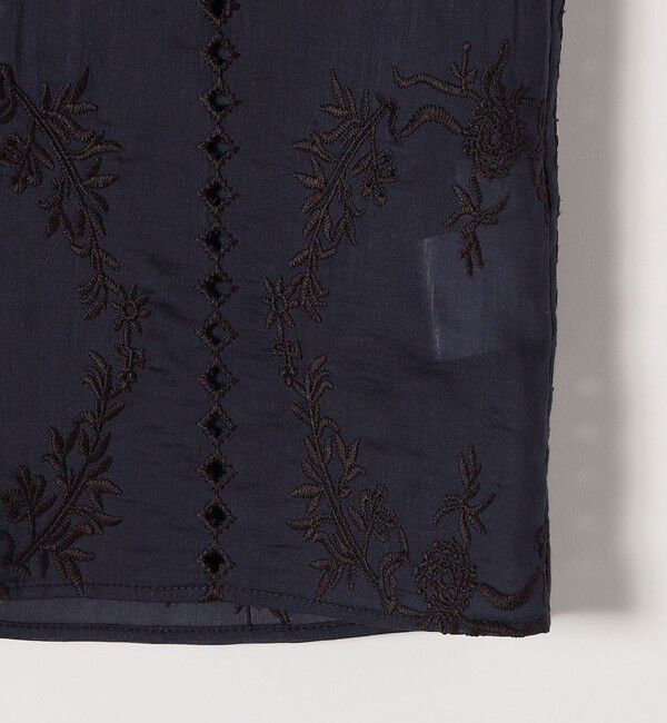 SHIPS any「《一部追加予約》SHIPS any:〈手洗い可能〉エンブロイダリー レース シアー フレンチスリーブ シャツ」|シャツ・ブラウス|