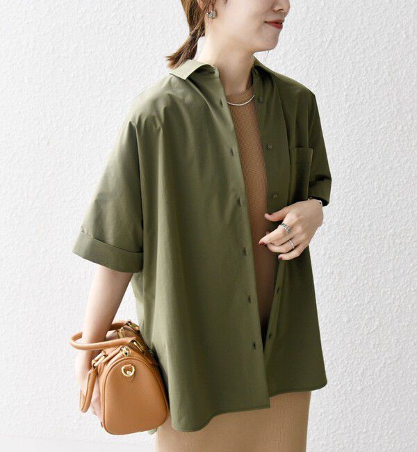 SHIPS any「SHIPS any:〈洗濯機可能〉タイプライター スリット ポケット ビッグ シャツ」|シャツ・ブラウス|