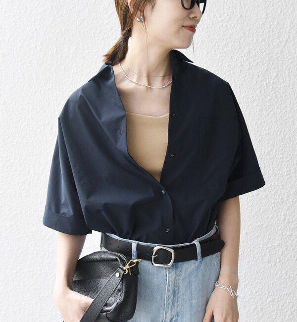 SHIPS any「SHIPS any:〈洗濯機可能〉タイプライター スリット ポケット ビッグ シャツ」|シャツ・ブラウス|