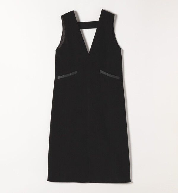 quaranciel「quaranciel: ジャージー メルトン Vネック ジャンパー スカート」|ジャンパースカート|