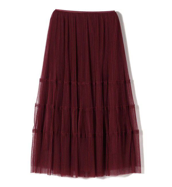 SHIPS for women「〈手洗い可能〉チュール プリーツ ティアード スカート」|スカート|