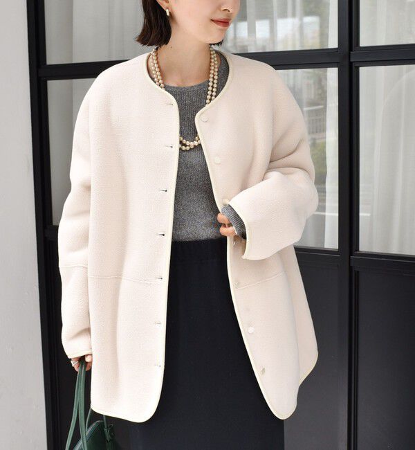 SHIPS for women「【一部WEB限定】〈手洗い可能〉NEW リバーシブル ボア ブルゾン」|ブルゾン・スタジャン|