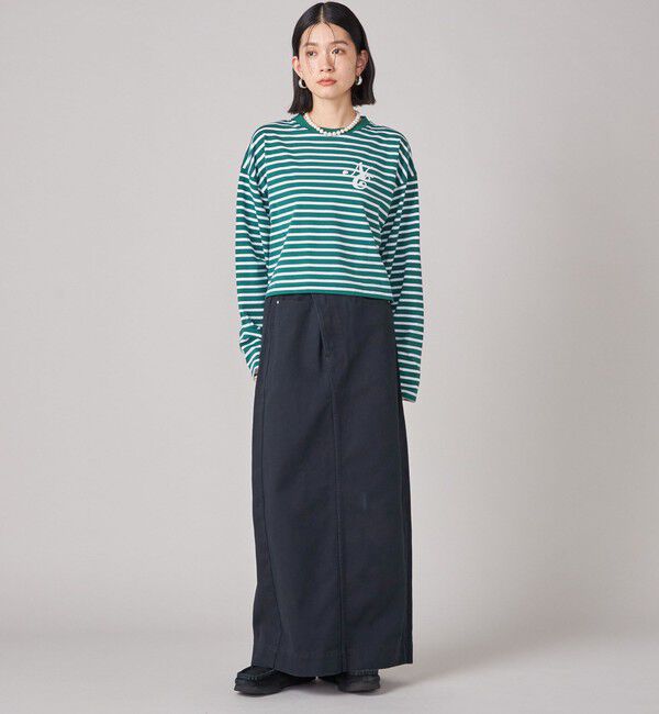 SHIPS for women「SHIPS NINE CASE:ボーダー 長袖 TEE」|Tシャツ・カットソー|