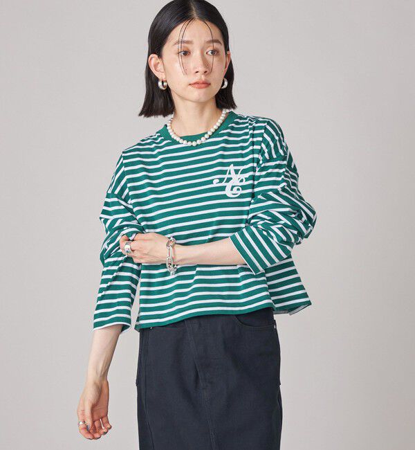 SHIPS for women「SHIPS NINE CASE:ボーダー 長袖 TEE」|Tシャツ・カットソー|