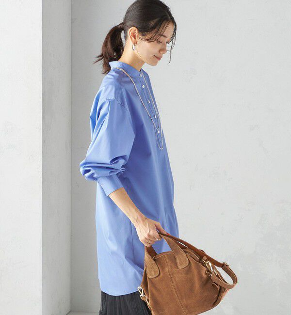 SHIPS for women「〈手洗い可能〉ソリッド バックタック チュニック シャツ」|チュニック|