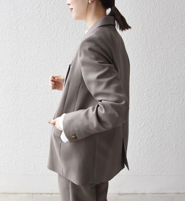 SHIPS any「SHIPS any:〈洗濯機可能〉ダブルクロス セミダブル ジャケット［NAVY BLUE］」|テーラードジャケット|