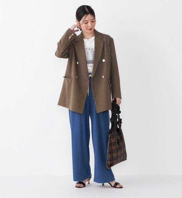 SHIPS Colors 「《一部追加予約》SHIPS Colors:〈洗濯機可能〉カットデニム ドロスト パンツ◆」|デニム|