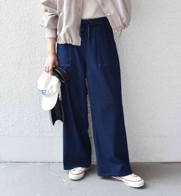 SHIPS Colors 「《一部追加予約》SHIPS Colors:〈洗濯機可能〉カットデニム ドロスト パンツ◆」|デニム|