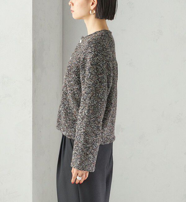 SHIPS for women「〈手洗い可能〉ミックス ヤーン ニット ジャケット」|カーディガン|