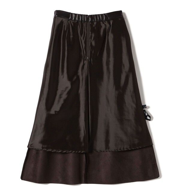 SHIPS for women「SHIPS Primary Navy Label:〈手洗い可能〉合皮 Aライン スカート」|スカート|