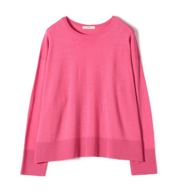 SHIPS for women「〈手洗い可能〉14G ウォッシャブル クルーネック ニット プルオーバー」|ニット・セーター|