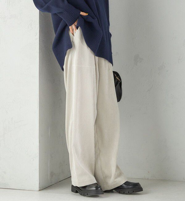 SHIPS for women「〈洗濯機可能〉TUMUGITO(R) コーデュロイ ドロスト パンツ」|その他|
