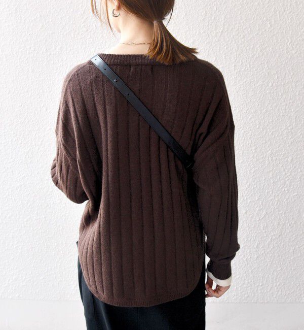 SHIPS any「SHIPS any:〈手洗い可能〉ヤク ワイドリブ ラウンドヘム ニット プルオーバー」|ニット・セーター|