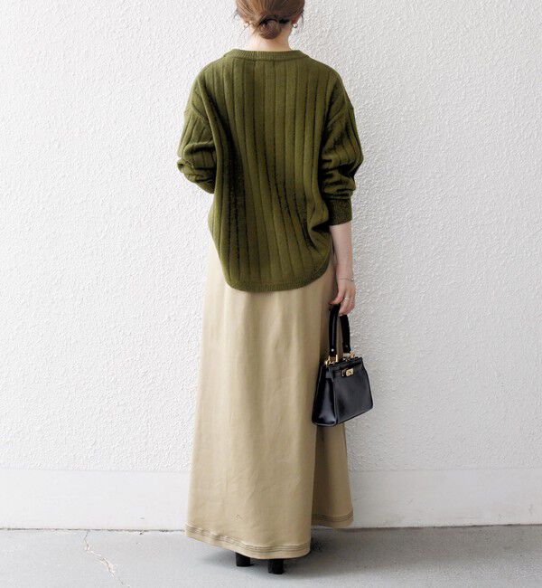 SHIPS any「SHIPS any:〈手洗い可能〉ヤク ワイドリブ ラウンドヘム ニット プルオーバー」|ニット・セーター|