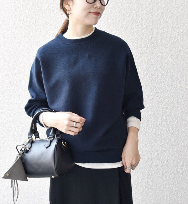 SHIPS any「SHIPS any:〈洗濯機可能〉クルーネック ドルマン ベーシック ニット プルオーバー」|ニット・セーター|