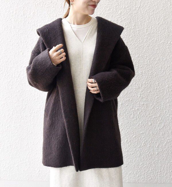 SHIPS any「SHIPS any: シャギー フーディー ガウン コート」|その他|