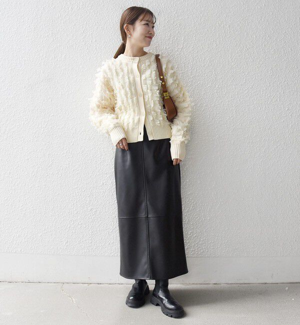 SHIPS any「SHIPS any:〈手洗い可能〉フリンジ デザイン ドルマン ニット カーディガン」|カーディガン|