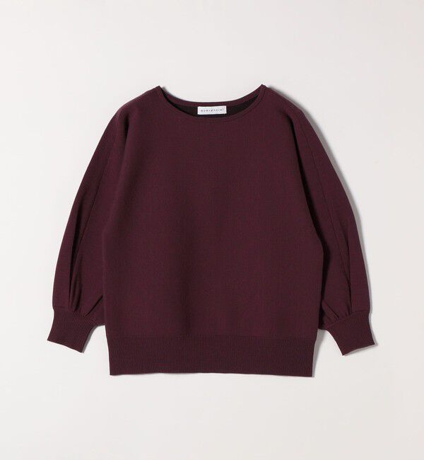 quaranciel「quaranciel:〈手洗い可能〉ダブルフェイス ボートネック パフ ニット プルオーバー」|ニット・セーター|