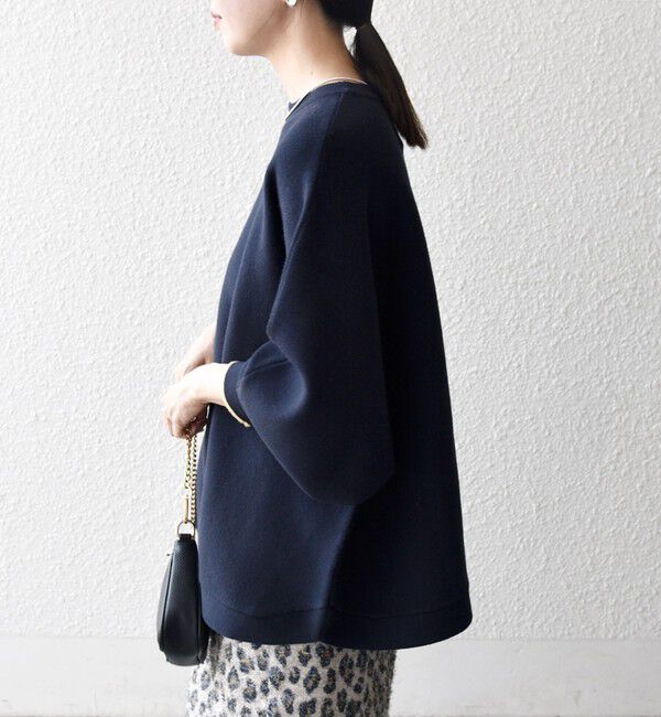 SHIPS any「SHIPS any:〈手洗い可能〉ダブルフェイス ボリュームスリーブ ニット プルオーバー」|ニット・セーター|