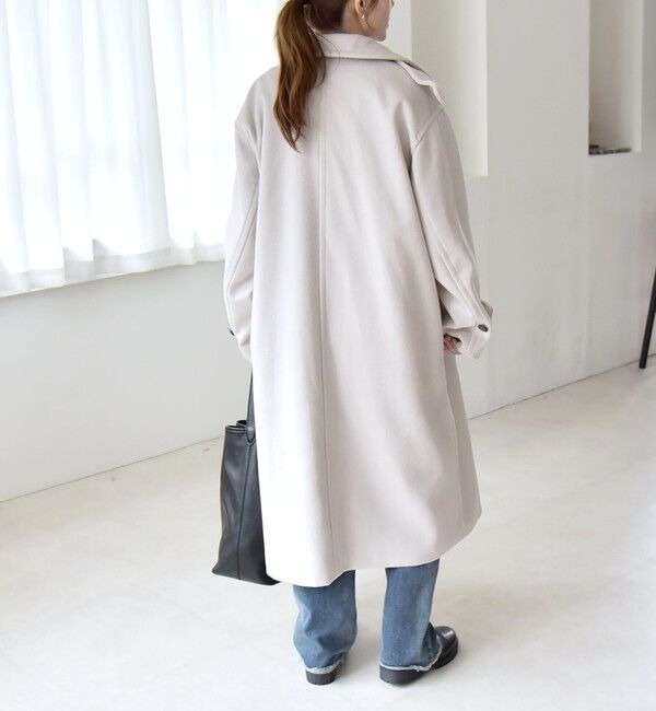 quaranciel「quaranciel: PURE WOOL スタンド & ステンカラー ロング コート」|ステンカラーコート|