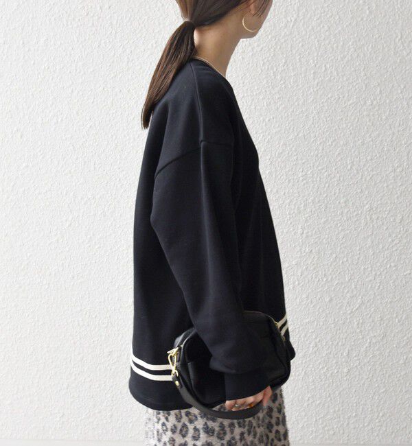 SHIPS any「SHIPS any:〈洗濯機可能〉裏起毛 パールモチーフ 刺繍 ワイド スウェット」|スウェット・ジャージ|