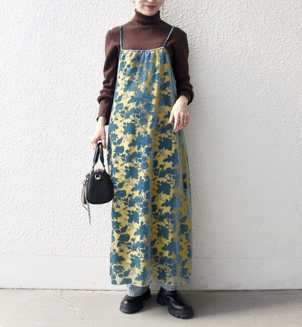 SHIPS any「SHIPS any:〈手洗い可能〉フラワー オパール ロング キャミワンピース」|ワンピース|