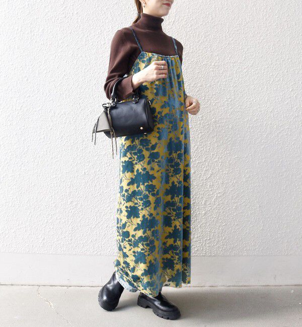 SHIPS any「SHIPS any:〈手洗い可能〉フラワー オパール ロング キャミワンピース」|ワンピース|