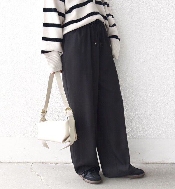 SHIPS for women「〈手洗い可能〉サテン ドロスト パンツ」|その他|