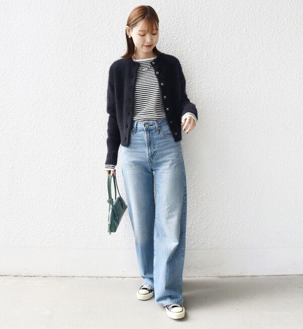 SHIPS for women「〈洗濯機可能〉ラメ クルーネック 長袖 ニット」|ニット・セーター|