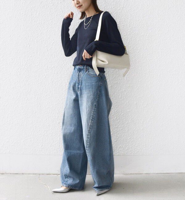 SHIPS for women「〈洗濯機可能〉ラメ クルーネック 長袖 ニット」|ニット・セーター|