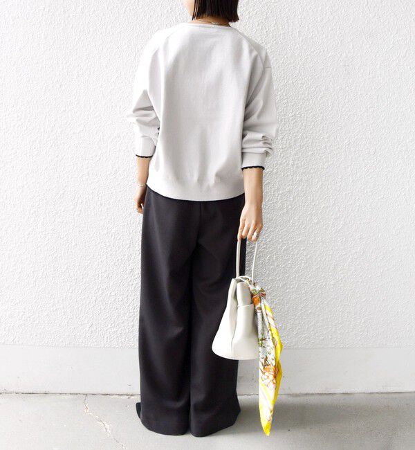 SHIPS for women「〈手洗い可能〉コットン カシミヤ混 スカラップヘム カーディガン」|カーディガン|