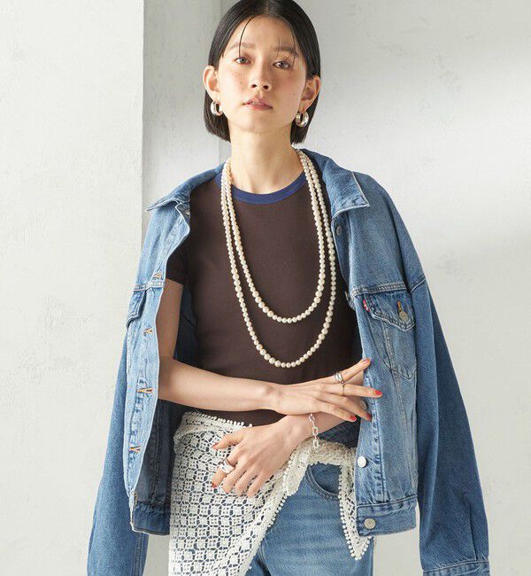 SHIPS for women「グラデーション ロング パールモチーフ ネックレス」|ネックレス|