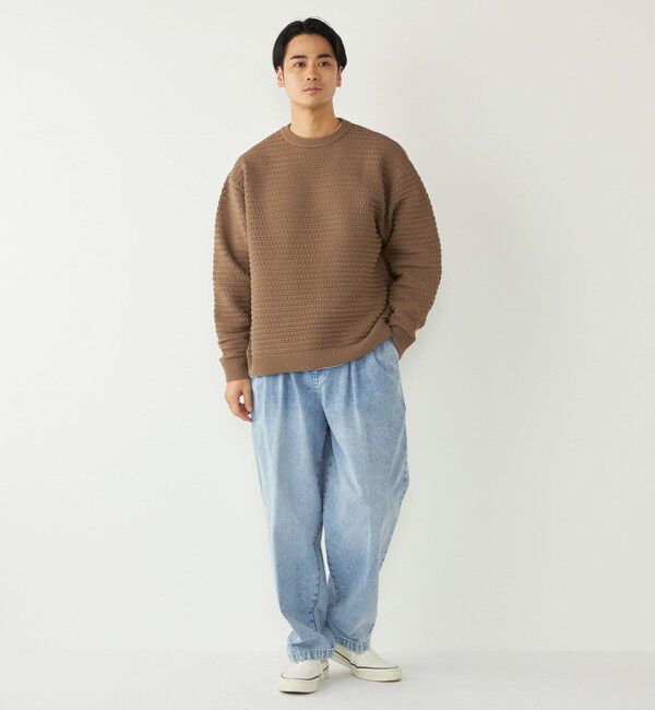 SHIPS Colors 「SHIPS Colors:〈洗濯機可能〉スポンジ メッシュ ニット◇」|ニット・セーター|