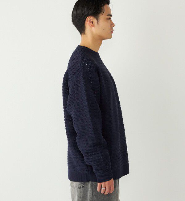 SHIPS Colors 「SHIPS Colors:〈洗濯機可能〉スポンジ メッシュ ニット◇」|ニット・セーター|