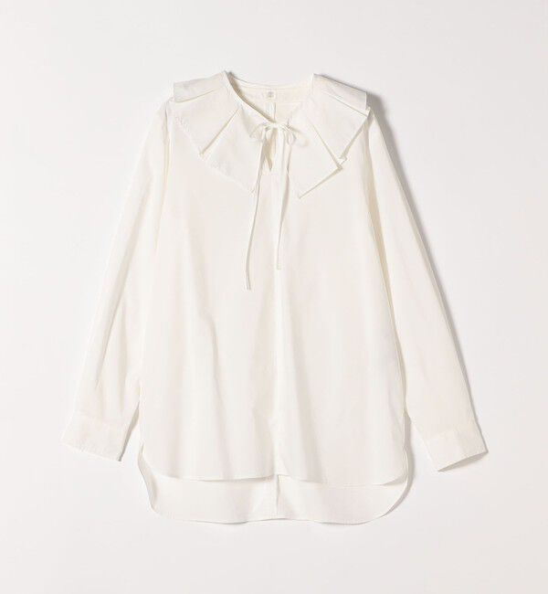 quaranciel「quaranciel:〈洗濯機可能〉タックカラー 2way キーネック シャツ ブラウス」|シャツ・ブラウス|