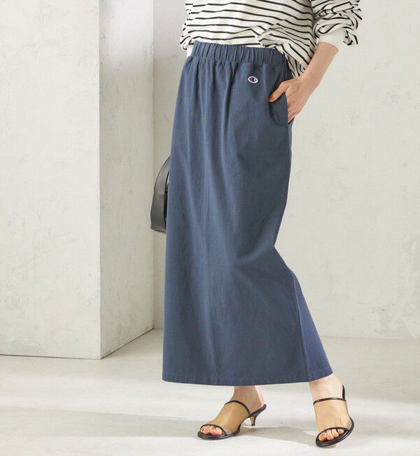 SHIPS for women「【一部WEB限定/ SHIPS別注】Champion: タイト スカート」|スカート|ネイビー